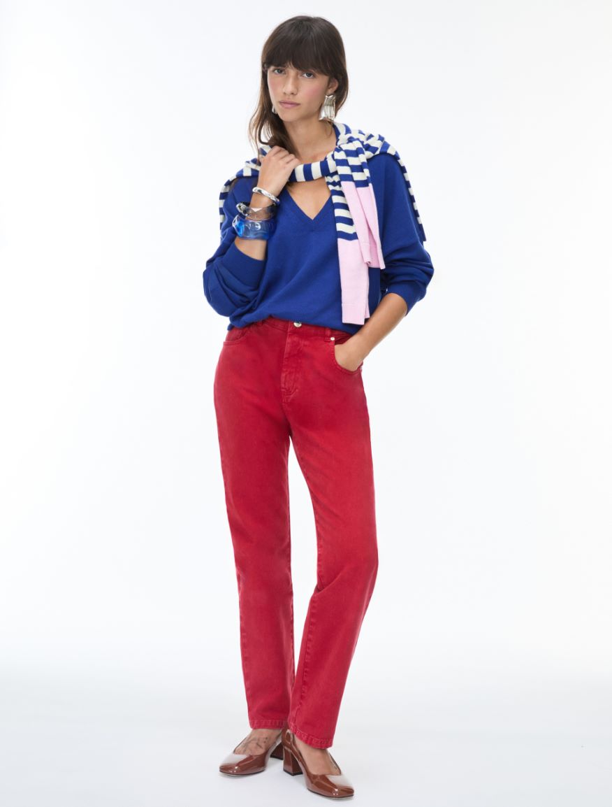 Cashmere-blend jumper - PRUSSIAN BLUE - iBlues