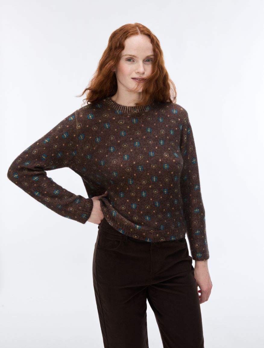 Jersey de hilado estampado - MARRON - iBlues - 3