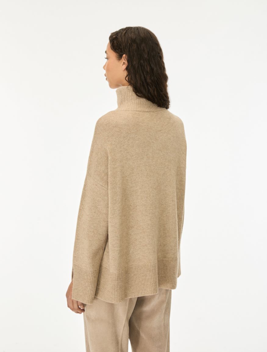 Cashmere-blend polo-neck jumper - TURTLEDOVE - iBlues - 2
