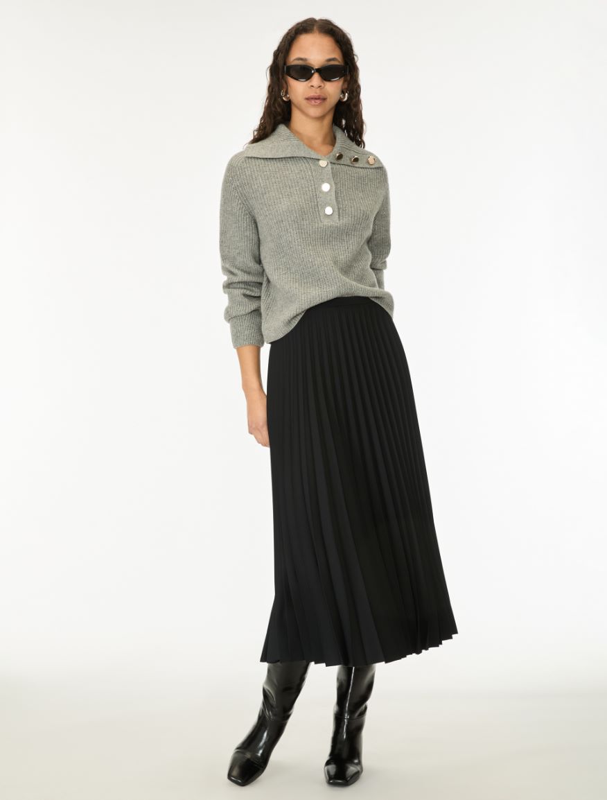 Cashmere and wool blend jumper - GREY - iBlues