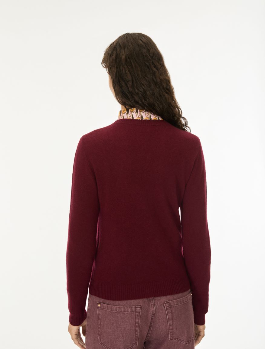 Pure wool jumper - BORDEAUX - iBlues - 2