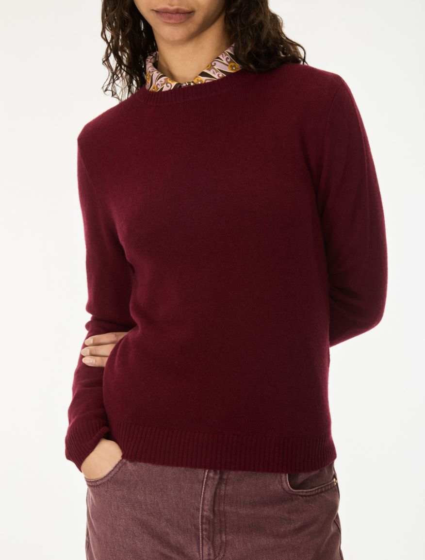 Pure wool jumper - BORDEAUX - iBlues - 3
