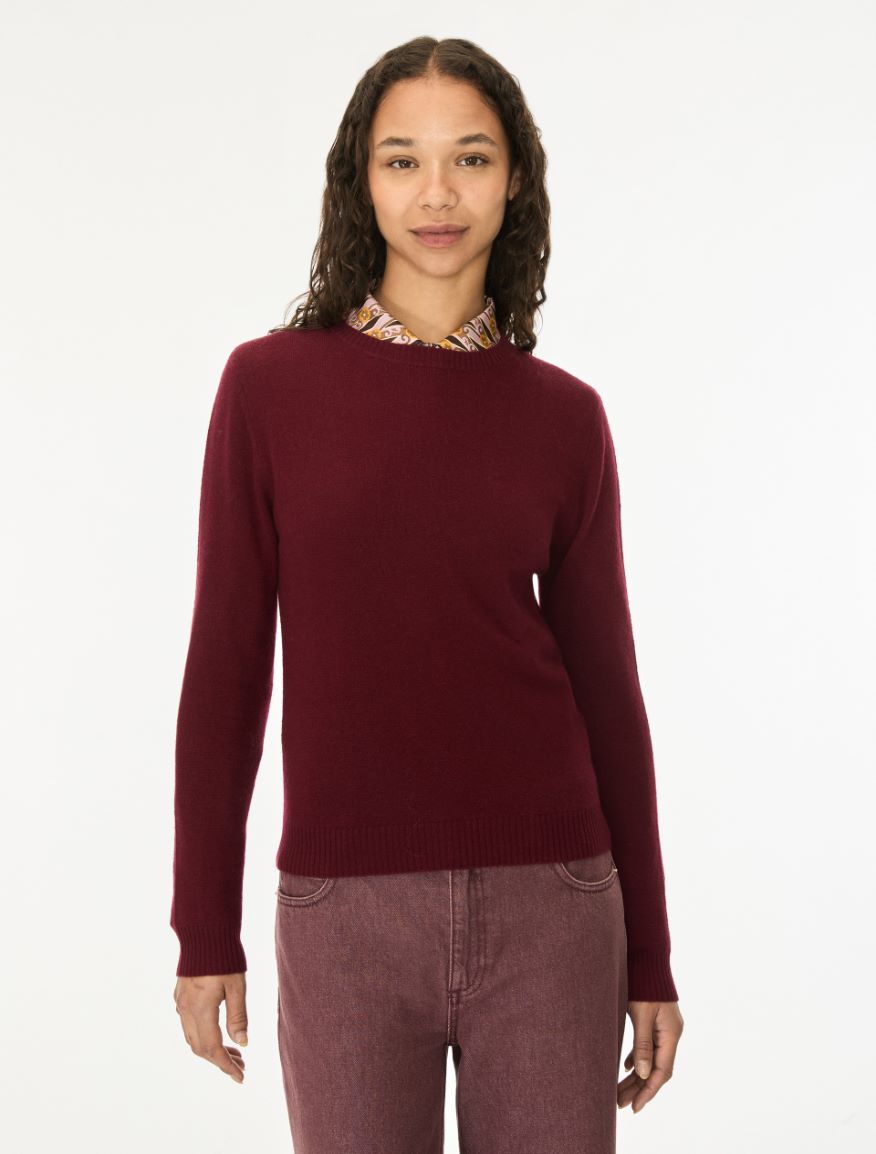 Pure wool jumper - BORDEAUX - iBlues