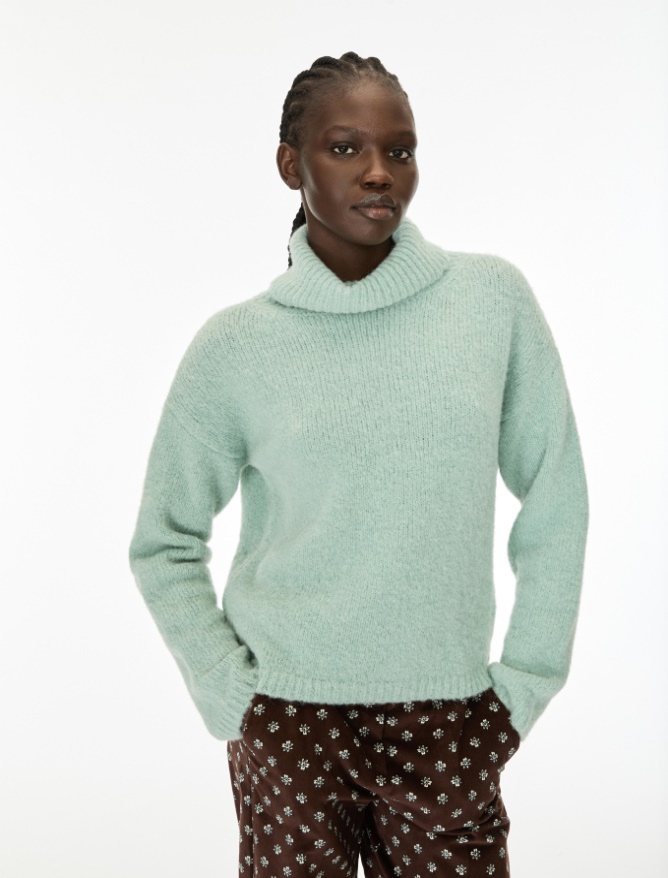 Straight-fit polo-neck jumper - iBlues - 3