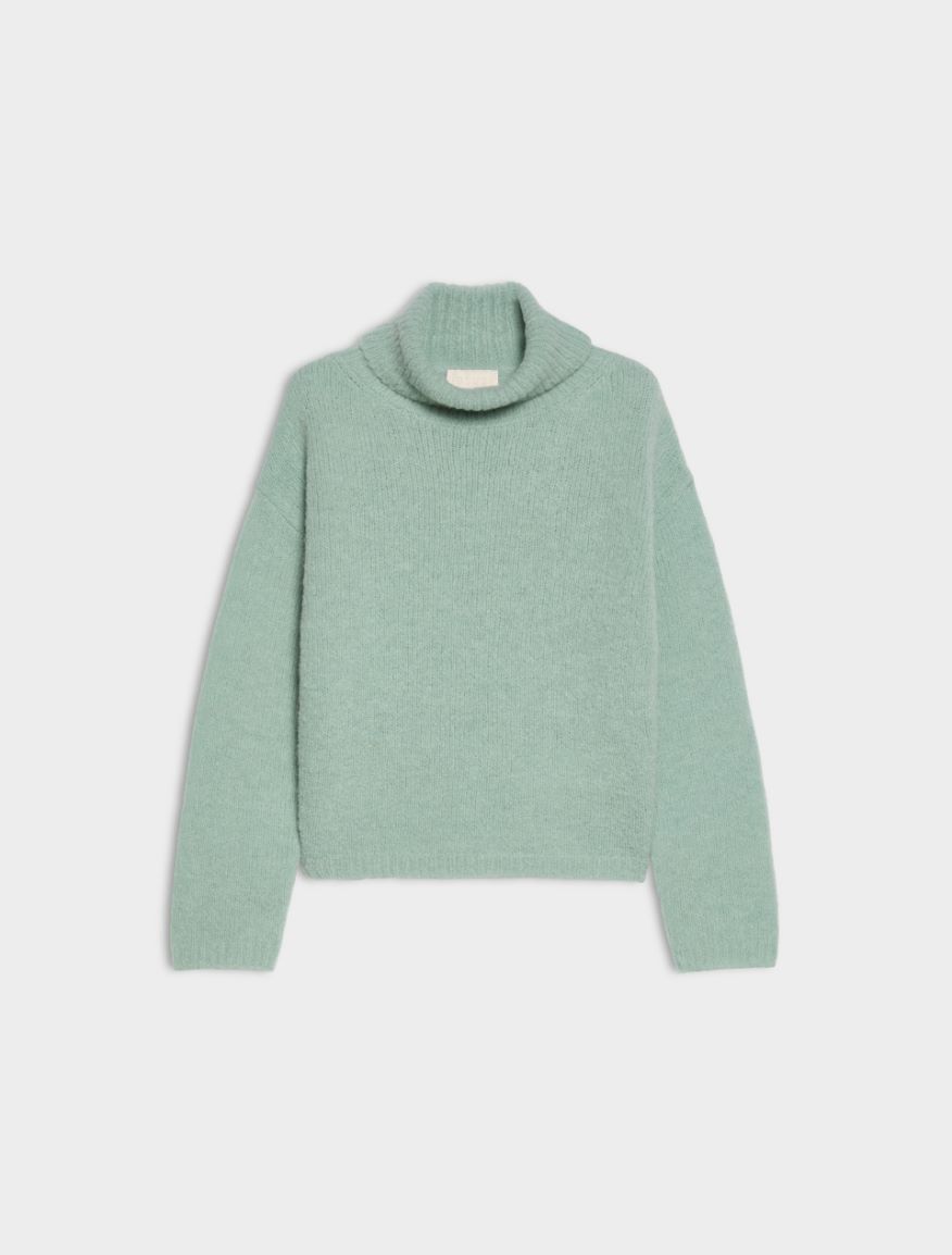 Straight-fit polo-neck jumper - WATER GREEN - iBlues - 5
