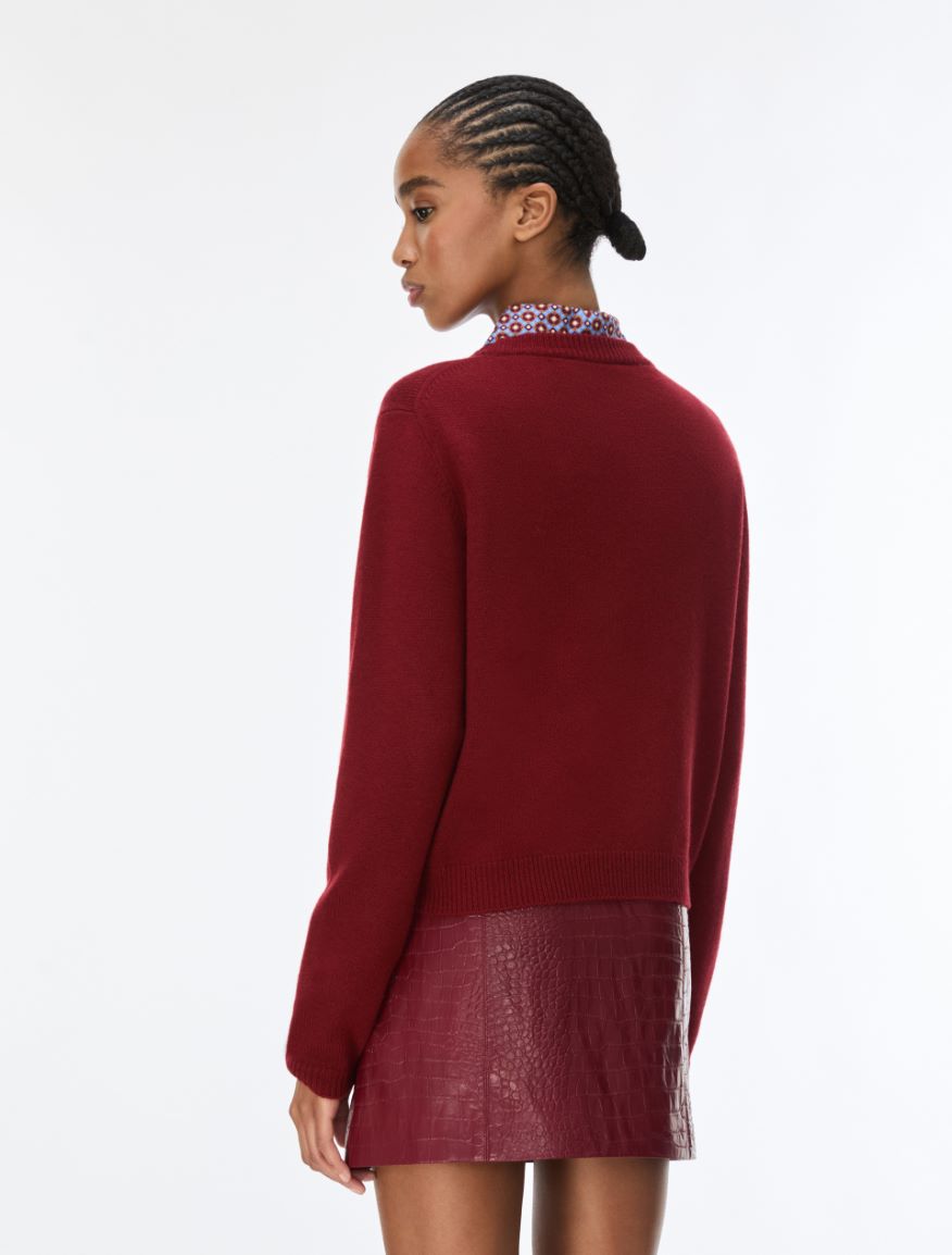 Cashmere-blend jumper - BORDEAUX - iBlues - 2