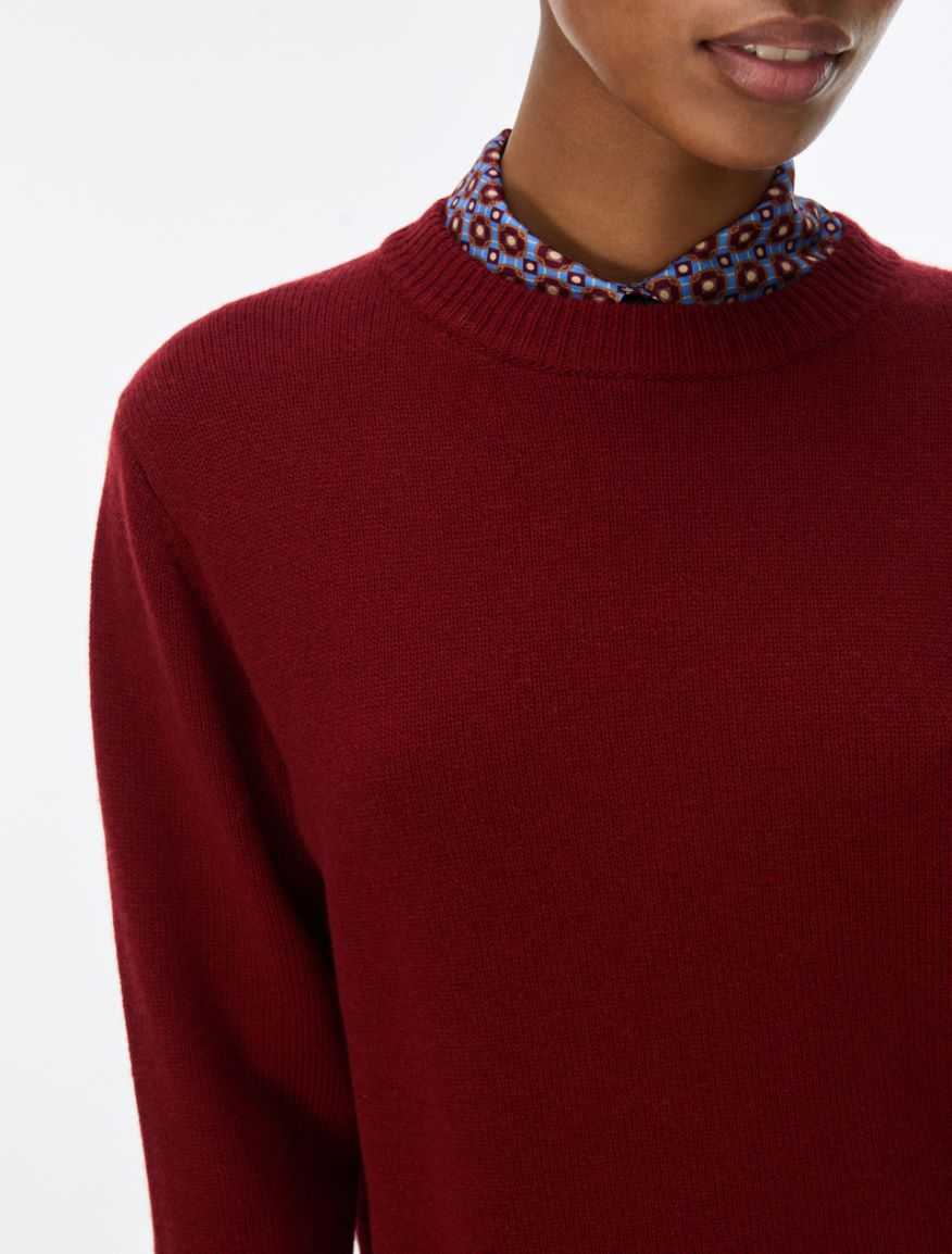 Cashmere-blend jumper - BORDEAUX - iBlues - 3