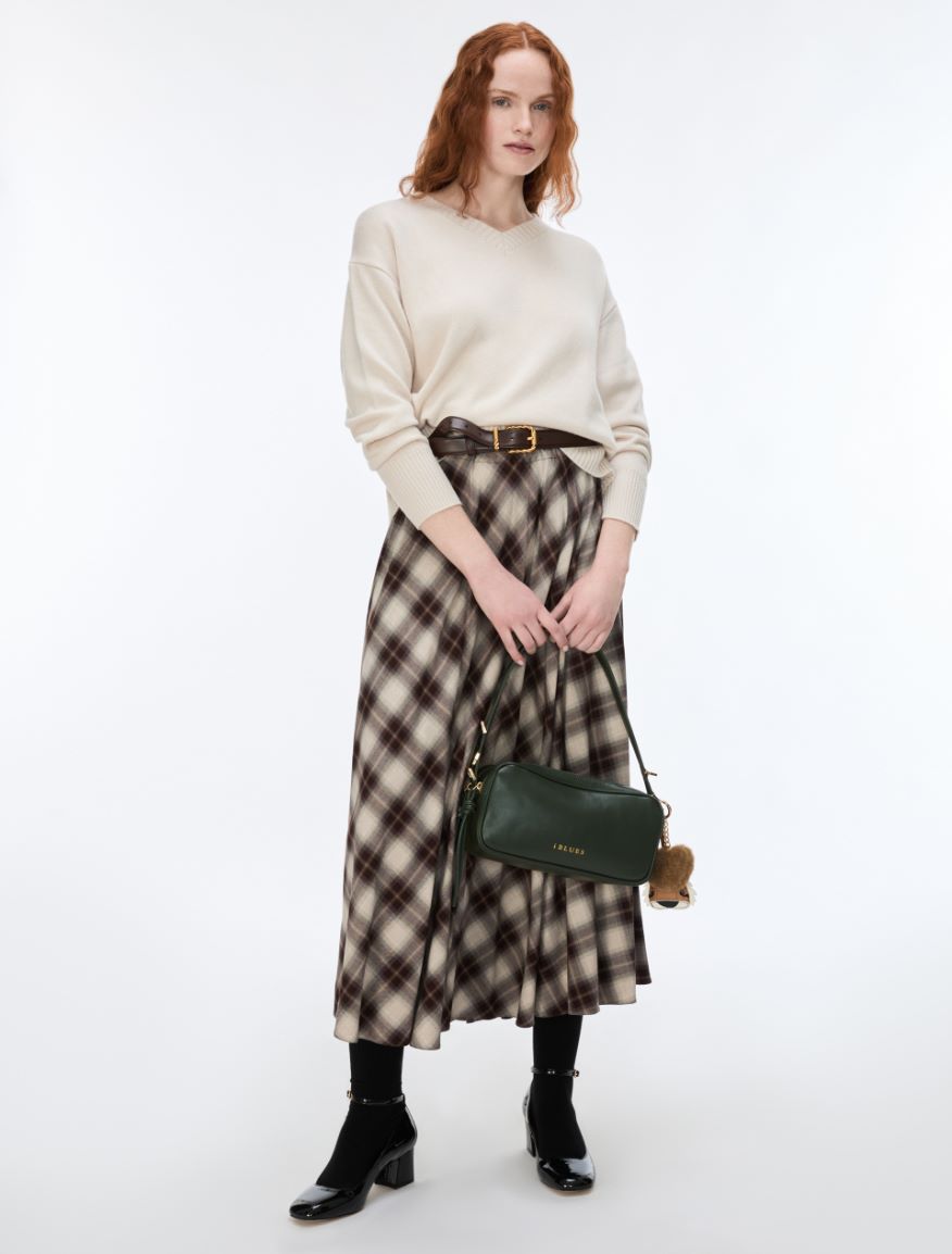 Wool and cashmere-blend V-neck jumper - CREAM - iBlues - 4