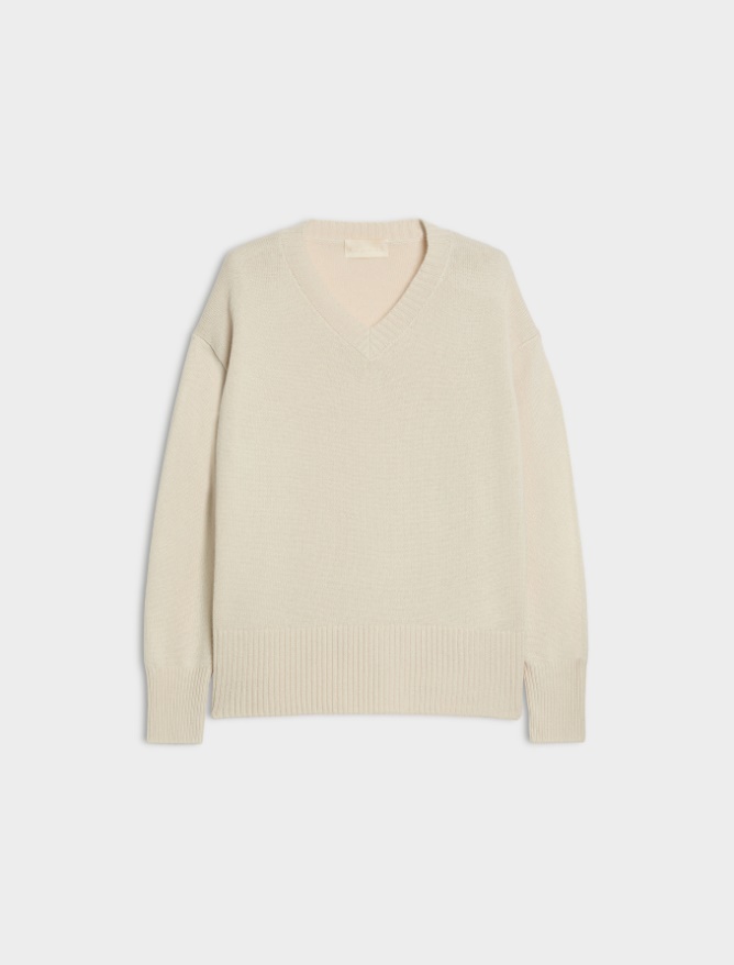 Wool and cashmere-blend V-neck jumper - iBlues - 5