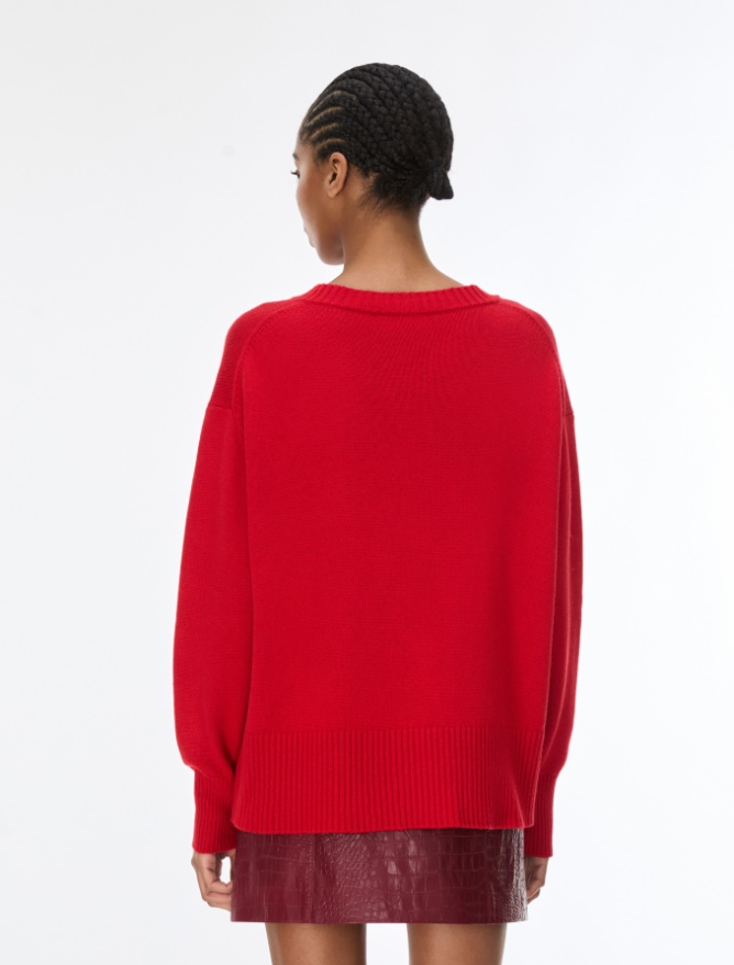 Wool and cashmere-blend V-neck jumper - iBlues - 2