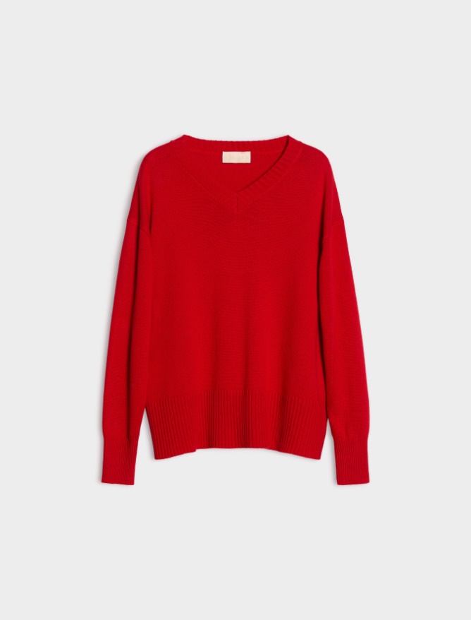 Wool and cashmere-blend V-neck jumper - iBlues - 5