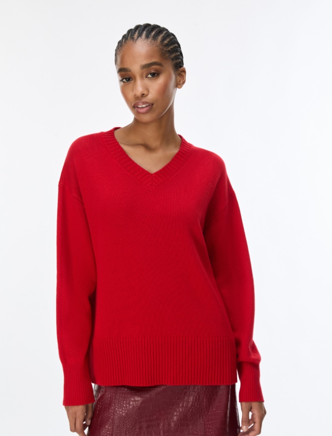 Wool and cashmere-blend V-neck jumper - iBlues