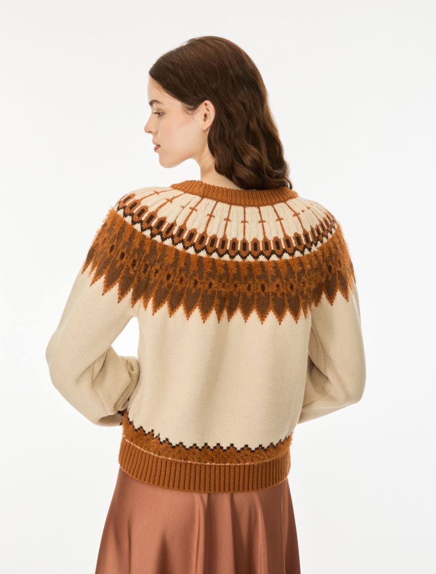 Jacquard jumper - WOOL WHITE - iBlues - 2