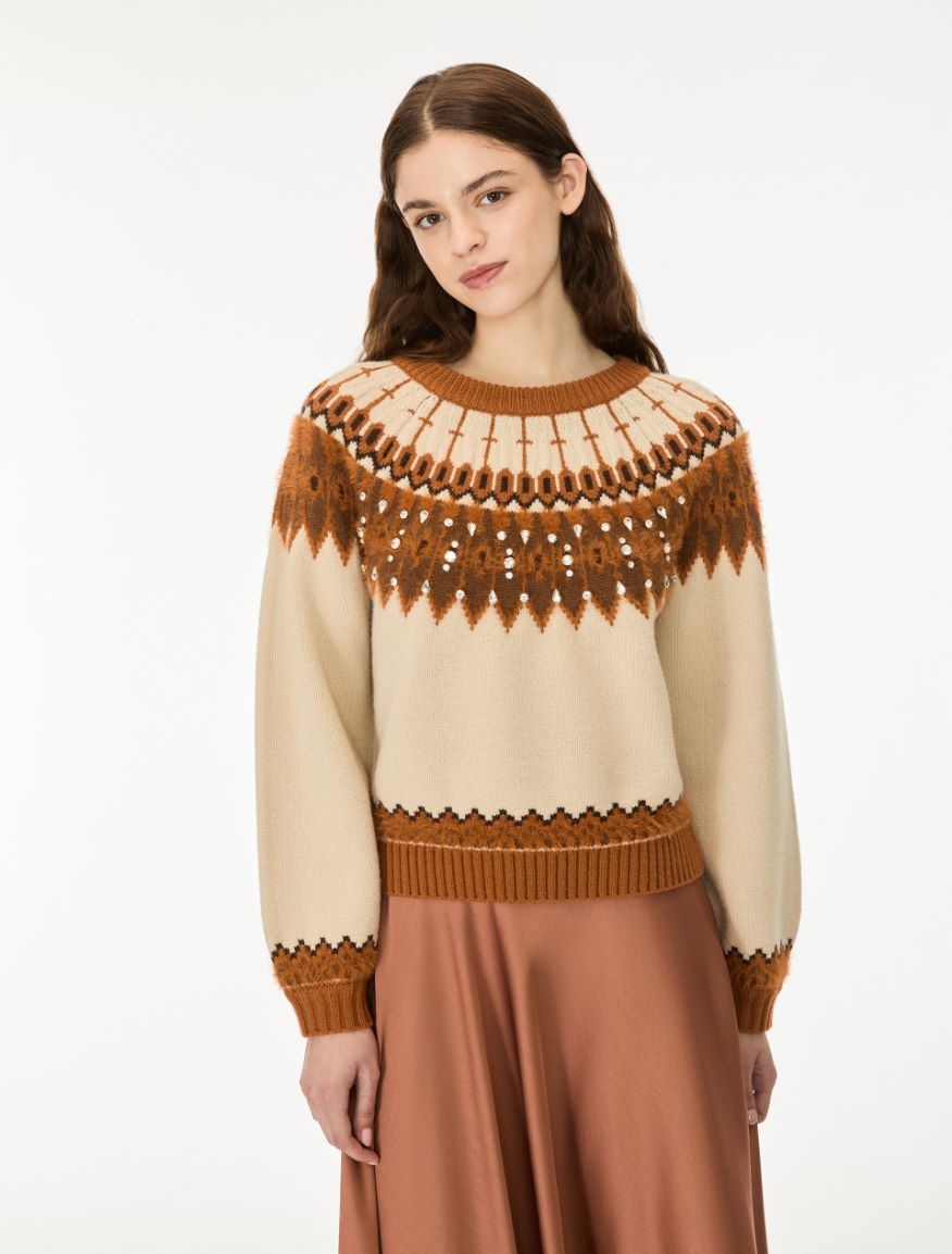 Jacquard jumper - WOOL WHITE - iBlues - 4