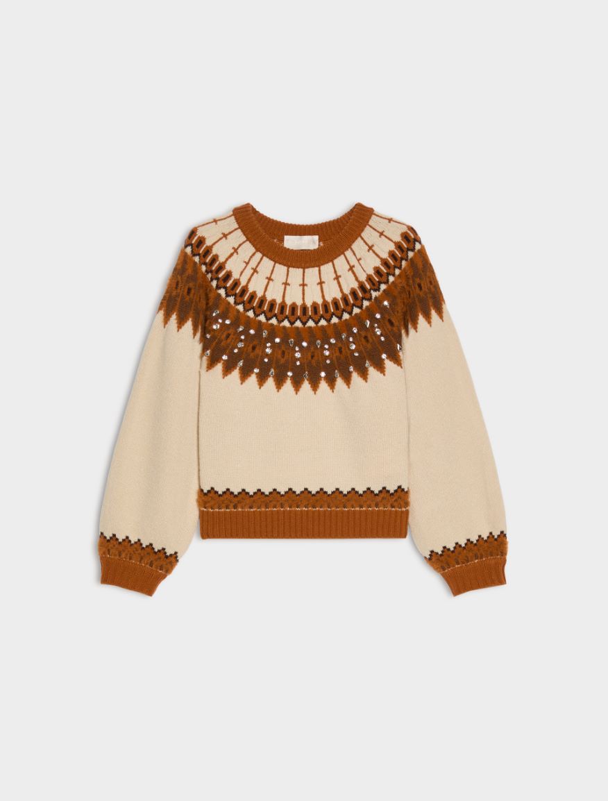 Jacquard jumper - WOOL WHITE - iBlues - 6