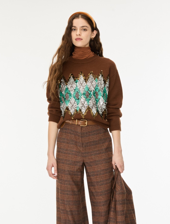 Sequin-embroidered jumper - iBlues