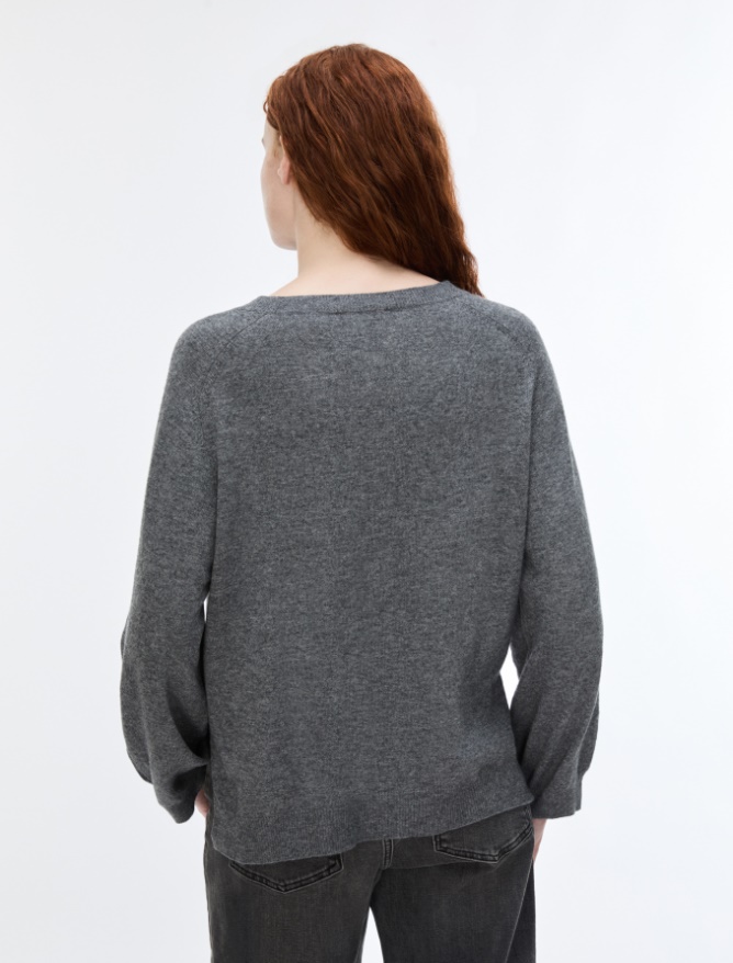 Straight-fit wool and cashmere-blend jumper - iBlues - 2