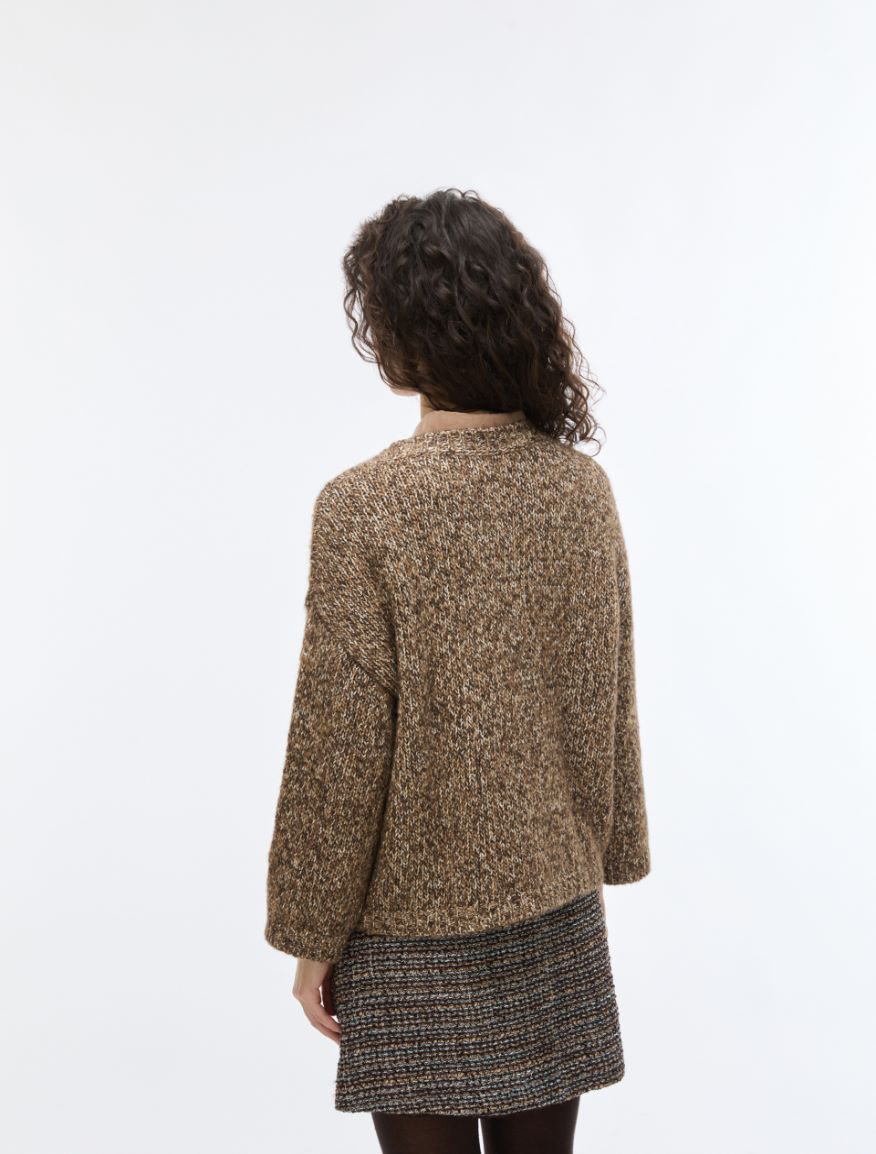 Novelty yarn jumper - COCOA - iBlues - 2