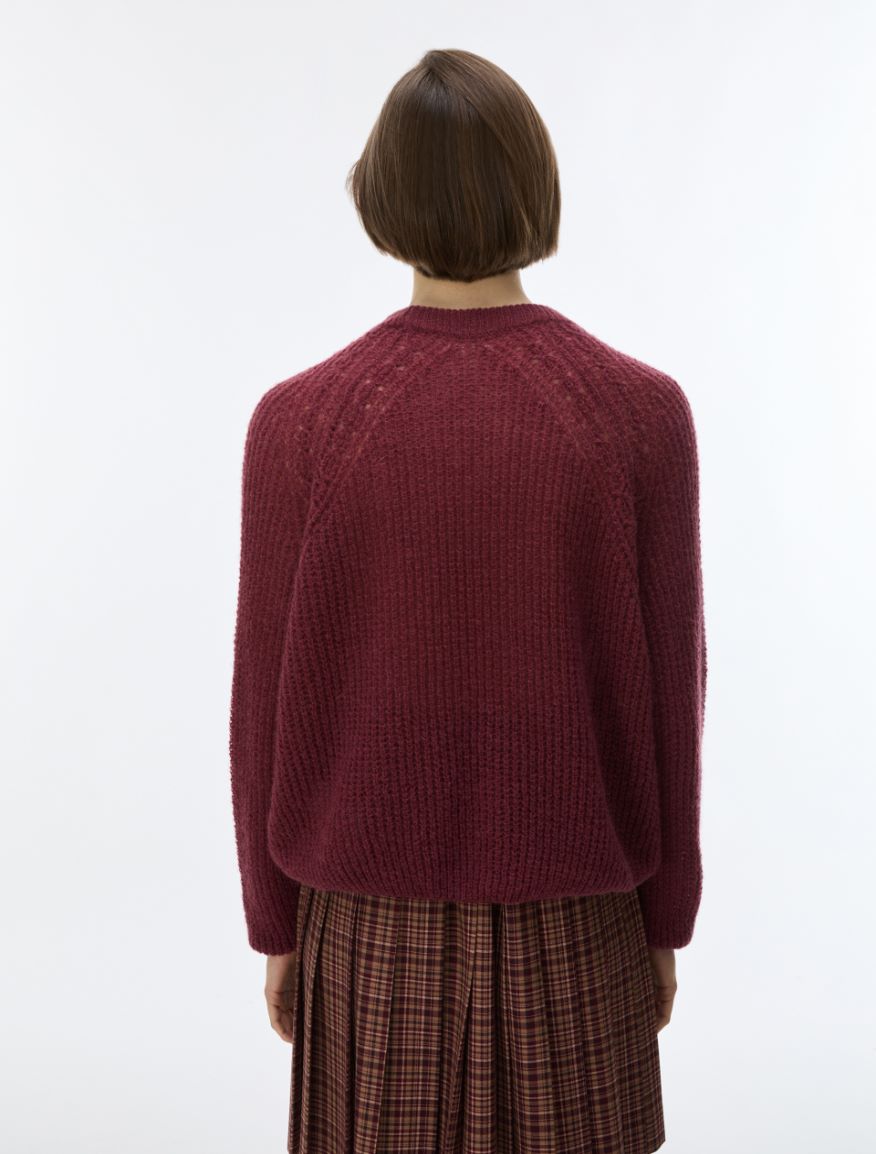 Textured jumper - BORDEAUX - iBlues - 2
