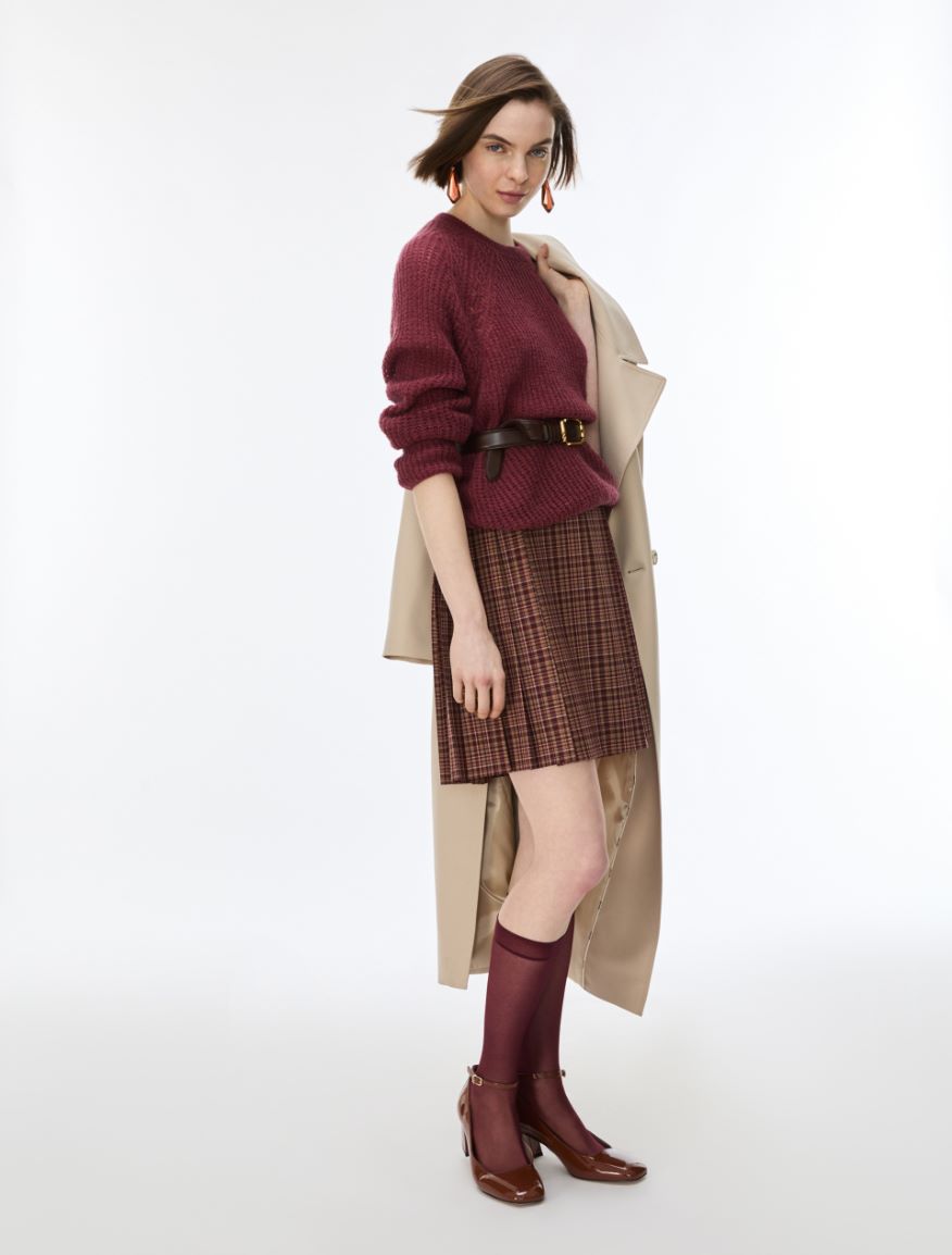 Textured jumper - BORDEAUX - iBlues - 4