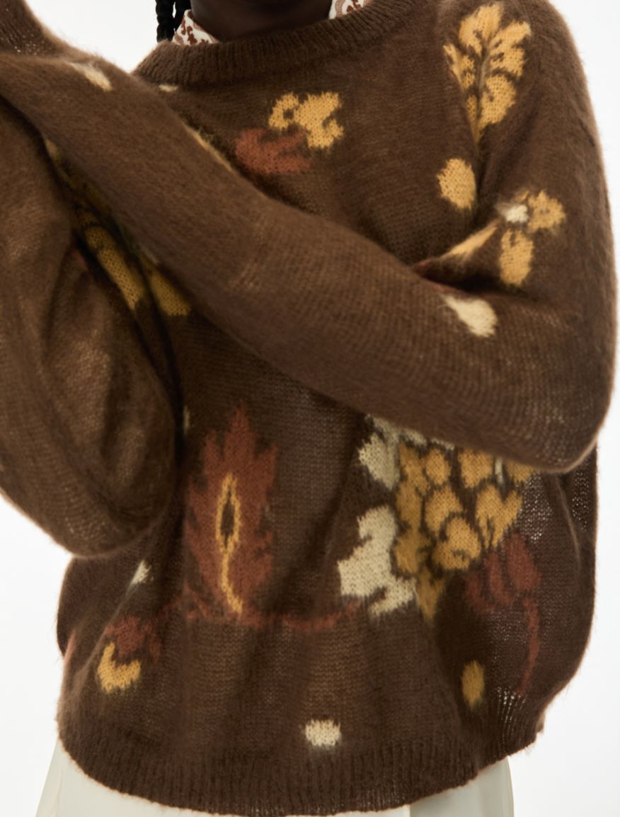 Intarsia jumper - DARK BOWN - iBlues - 3