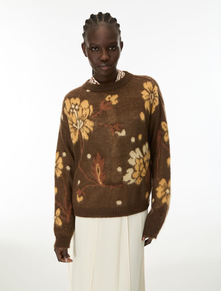 Intarsia jumper - DARK BOWN - iBlues - 4
