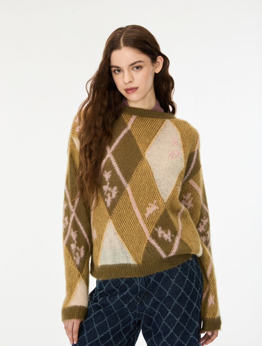 Intarsia jumper - MUD - iBlues - 4