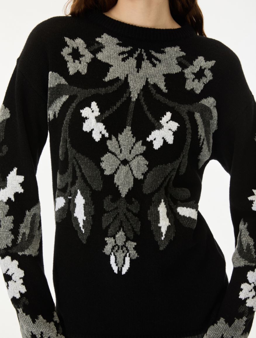 Wool-blend jumper - BLACK - iBlues - 3