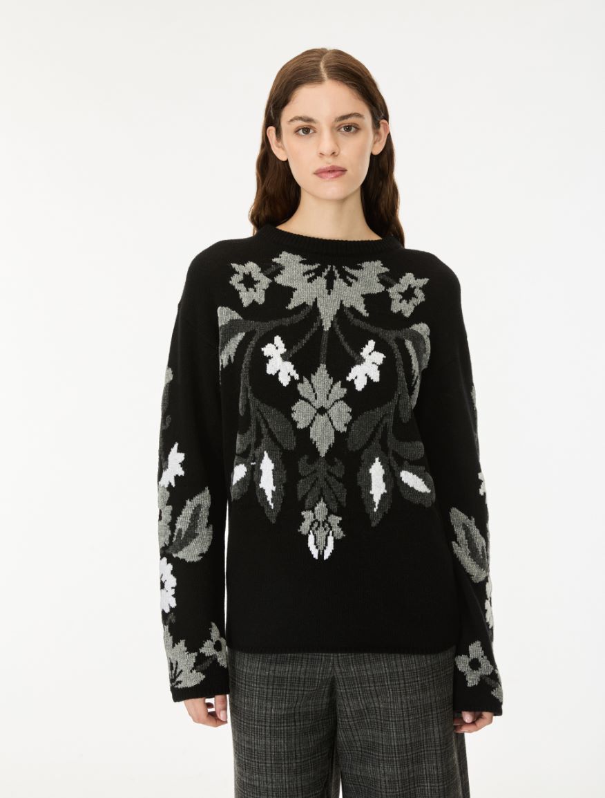 Wool-blend jumper - BLACK - iBlues - 4