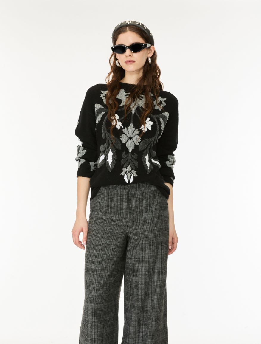 Wool-blend jumper - BLACK - iBlues
