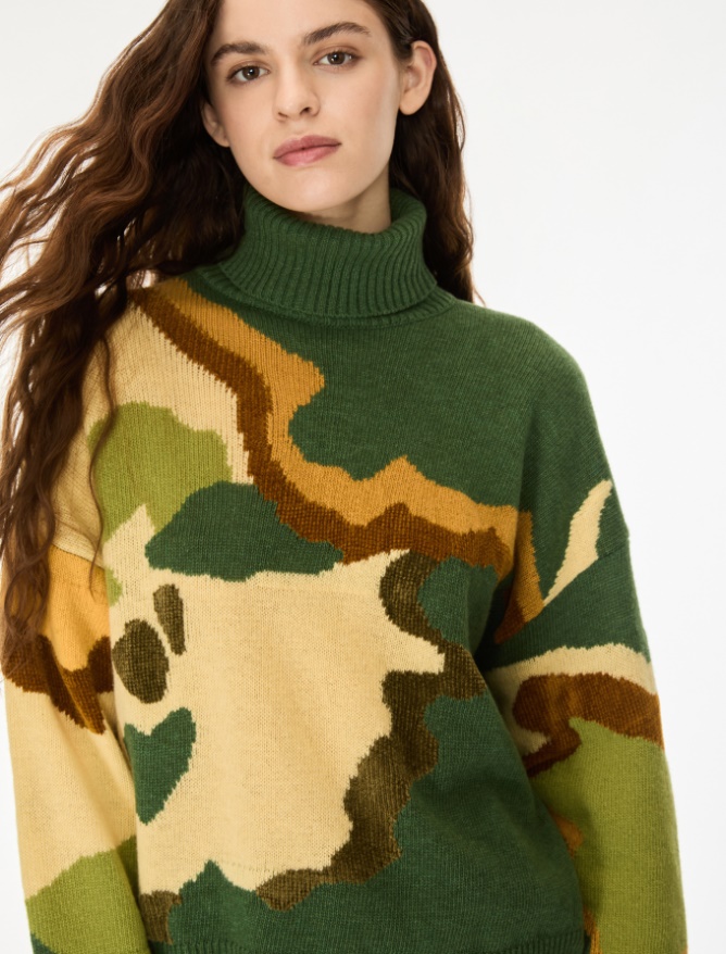 Merino wool-blend polo-neck jumper - iBlues