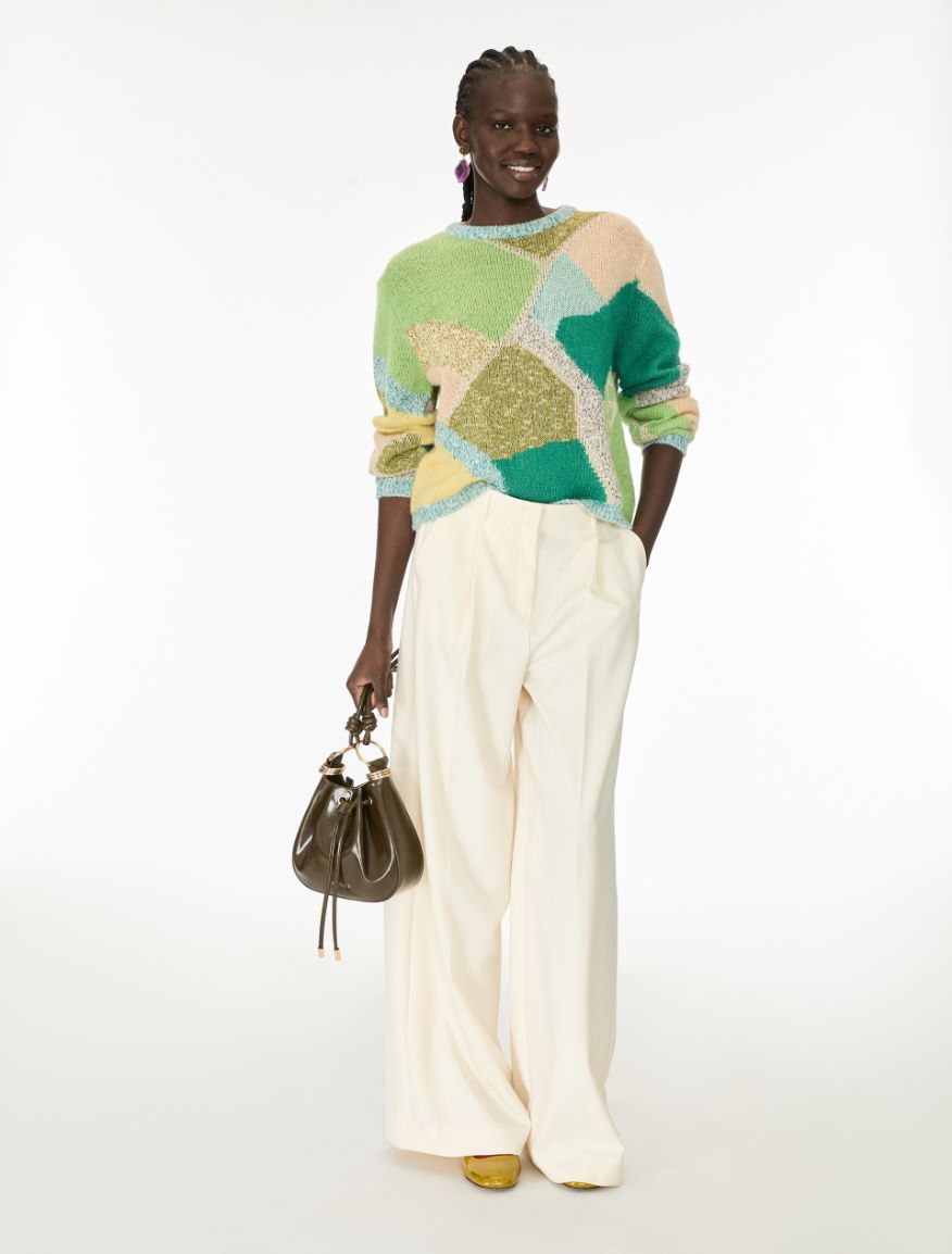 Lurex jumper - EMERALD - iBlues - 3