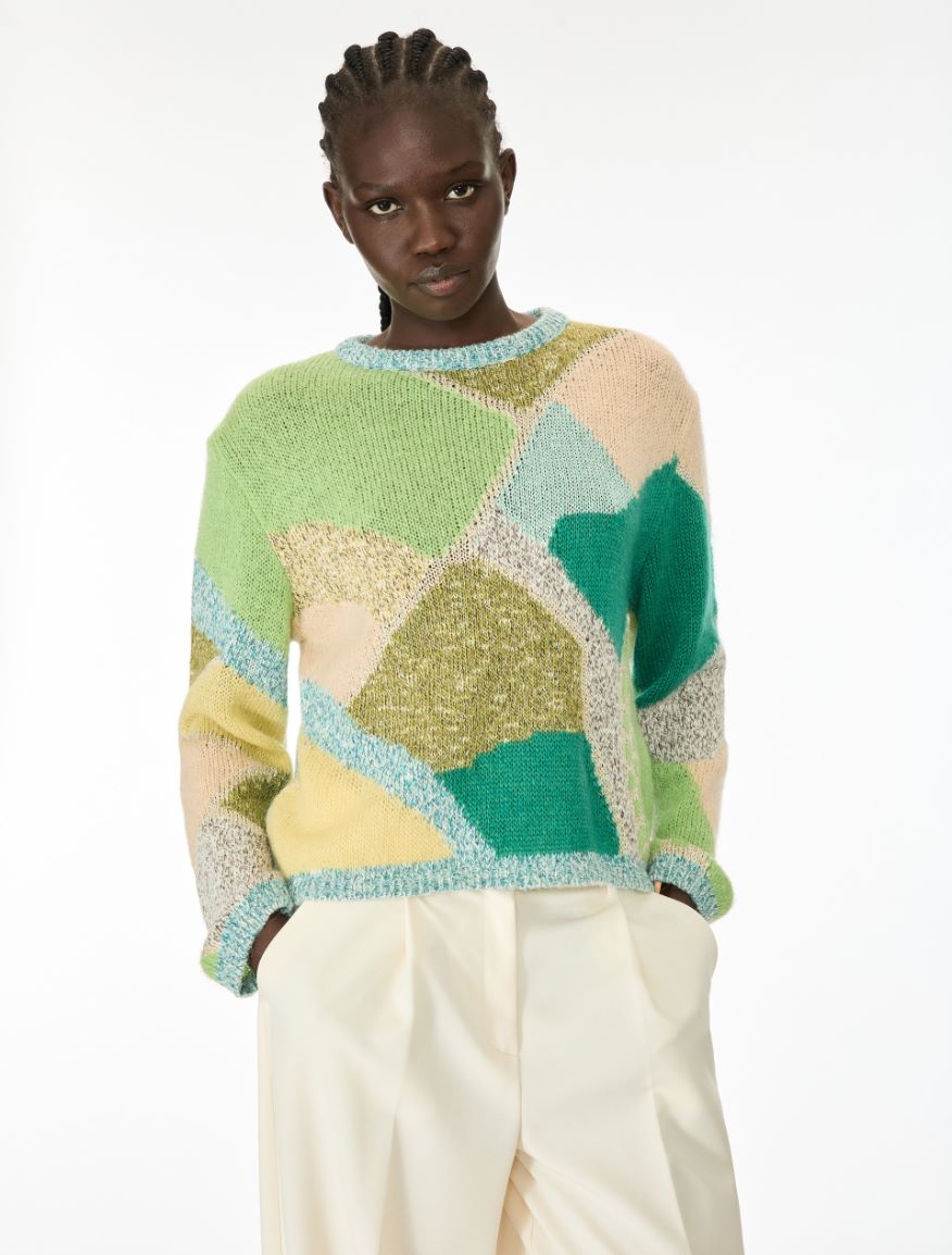 Lurex jumper - EMERALD - iBlues - 4