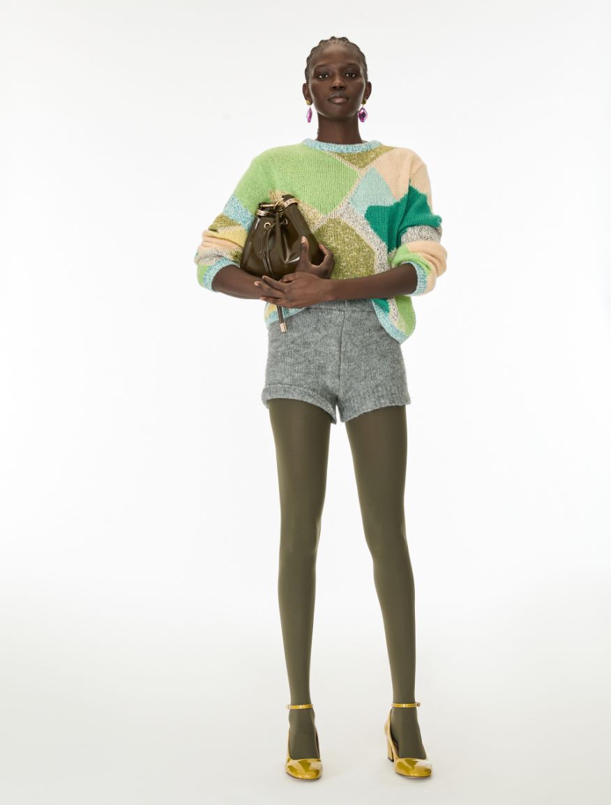 Lurex jumper - EMERALD - iBlues - 5