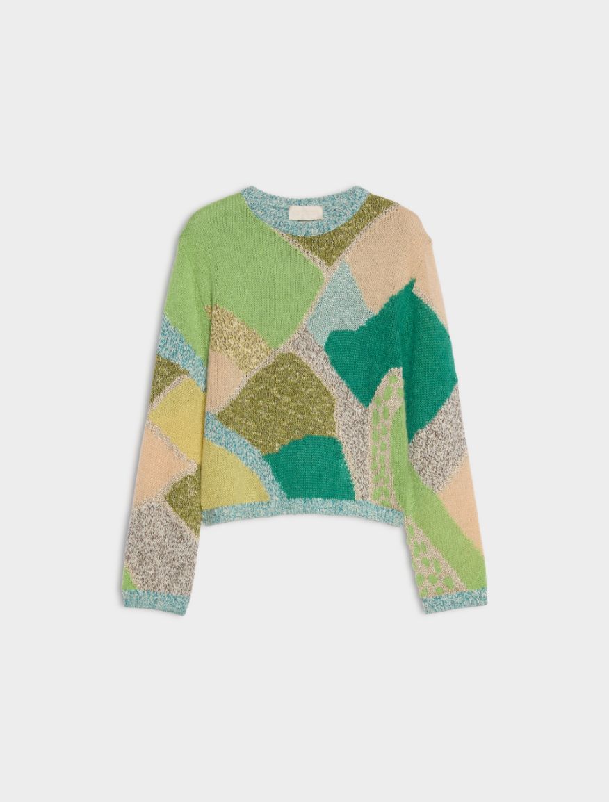 Lurex jumper - EMERALD - iBlues - 6