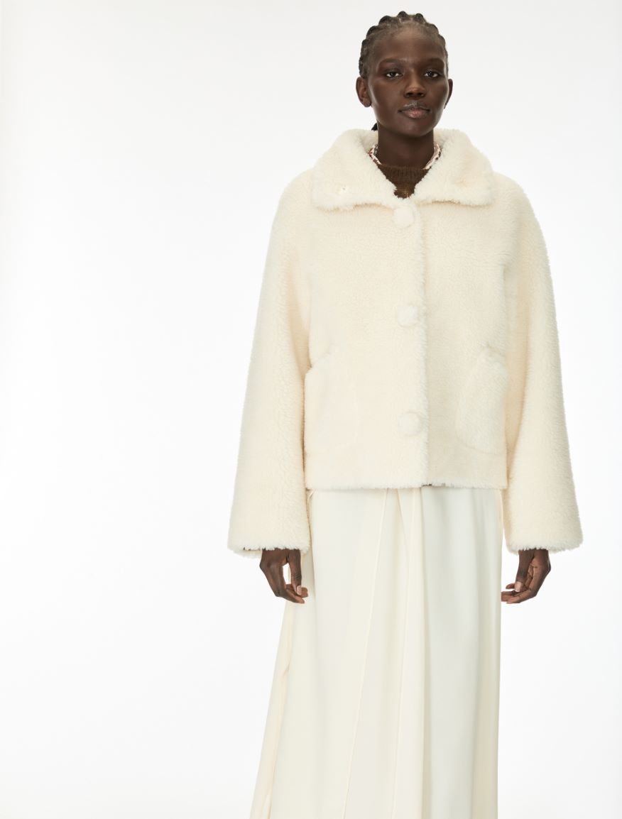 High-neck jacket - IVORY - iBlues