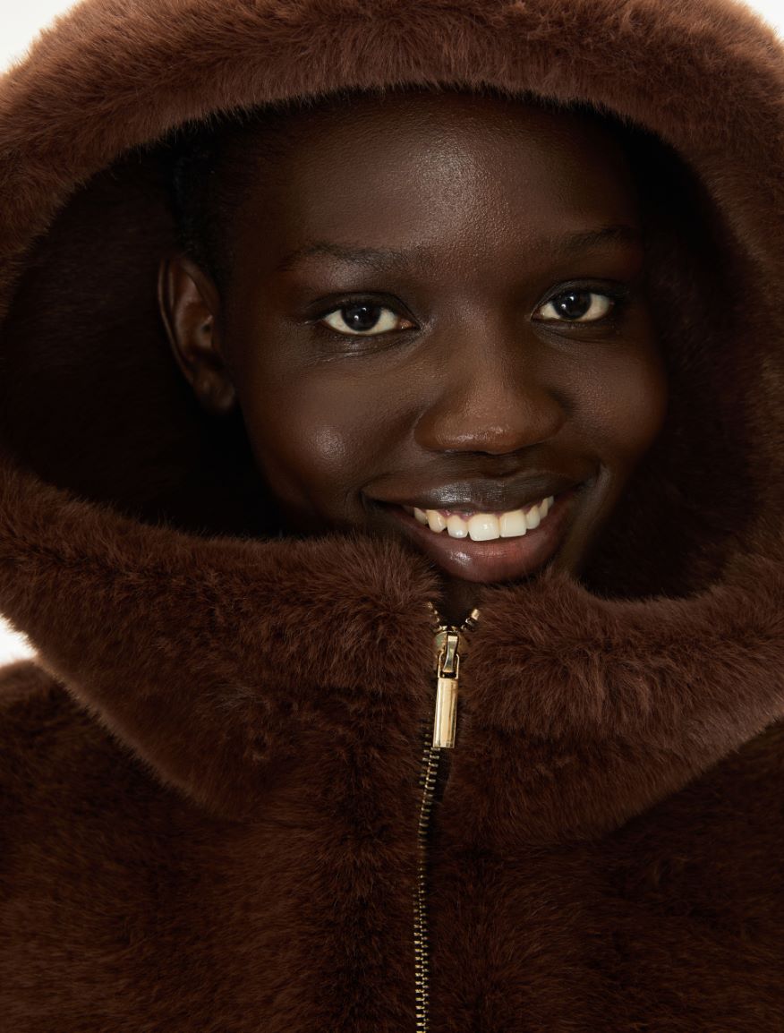 Hooded bomber jacket - CHOCOLATE - iBlues - 3
