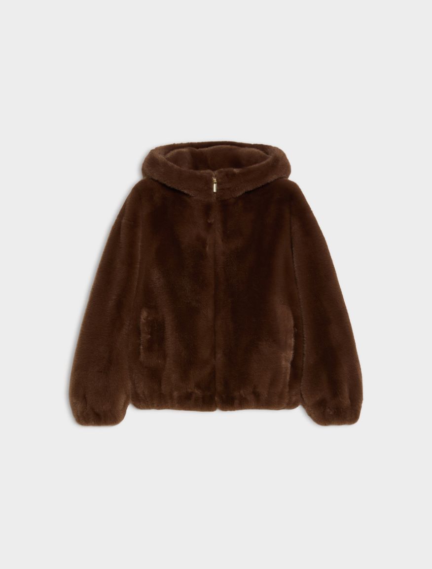 Hooded bomber jacket - CHOCOLATE - iBlues - 5