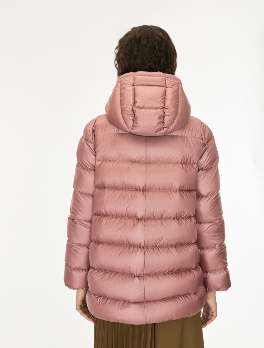 Cocoon puffer jacket - MAUVE - iBlues - 2