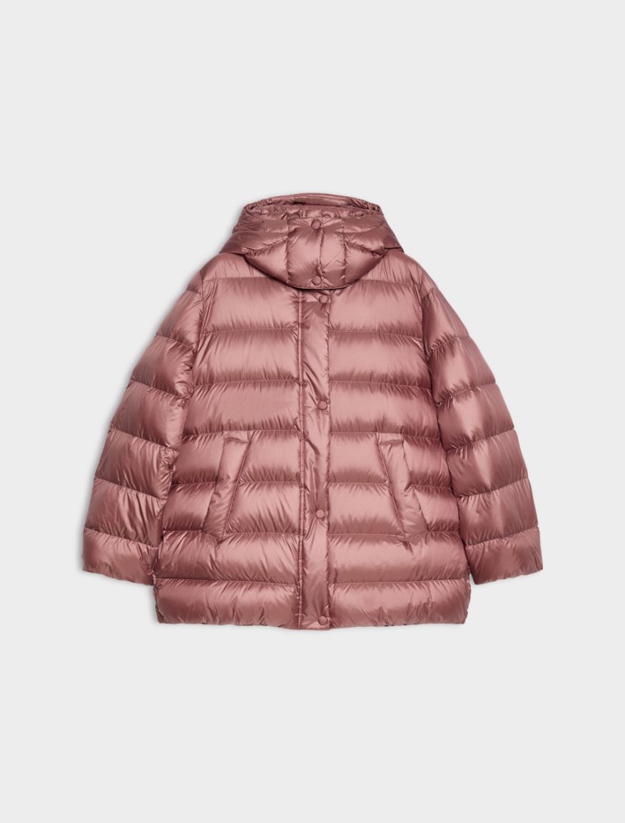 Cocoon puffer jacket - MAUVE - iBlues - 5