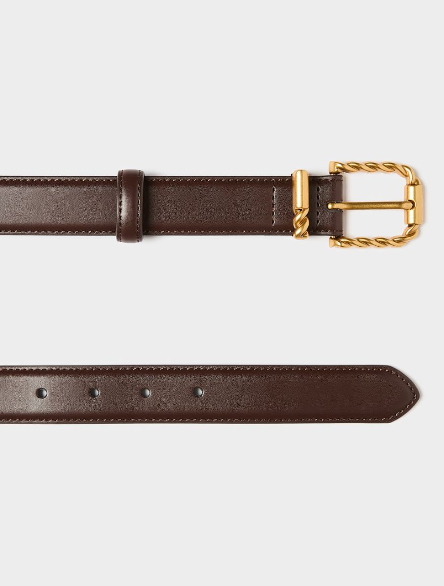 Leather belt - BURNT BROWN - iBlues - 2