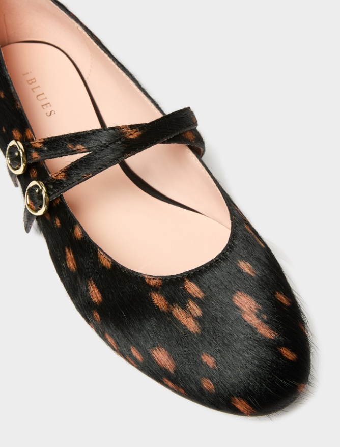 Printed leather ballet flats - iBlues - 4