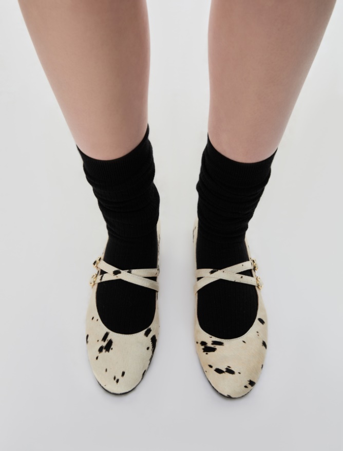 Printed leather ballet flats - iBlues - 5