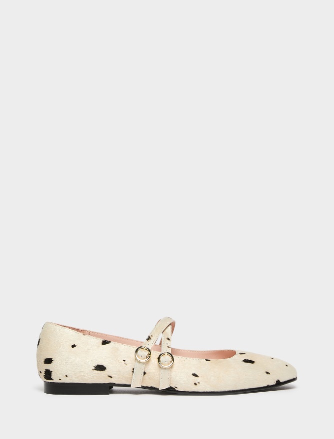 Printed leather ballet flats - iBlues