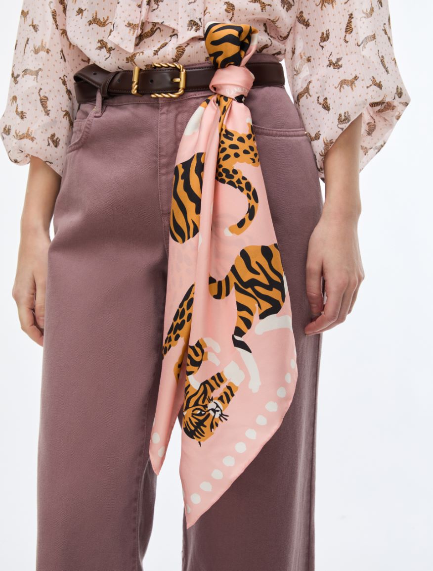 Silk scarf - PASTEL ROSE - iBlues - 3