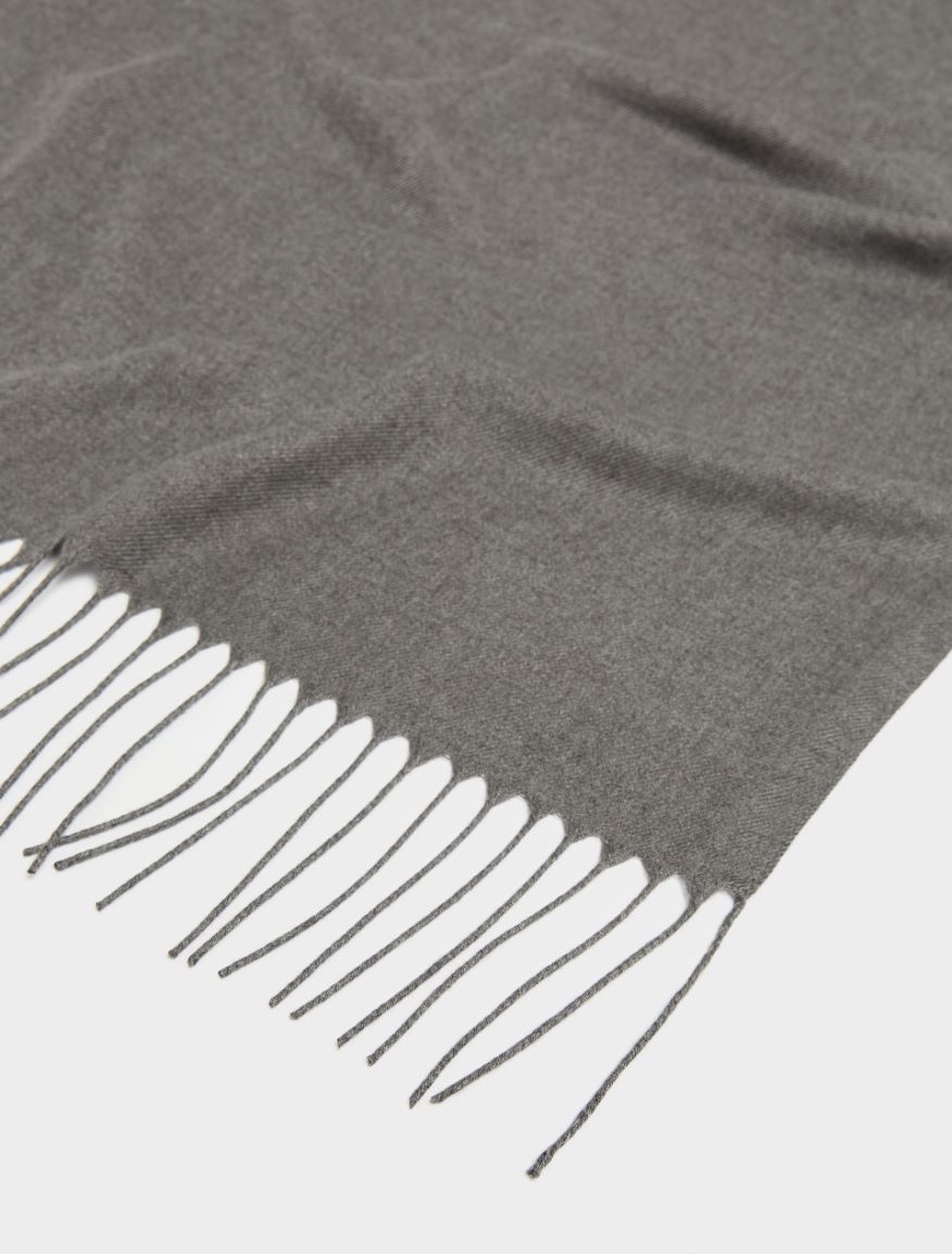 Fringed scarf - MELANGE GREY - iBlues - 2