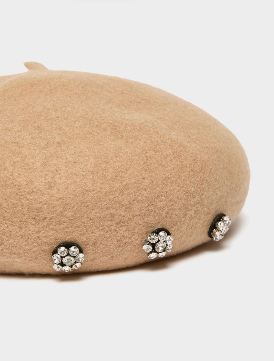 Rhinestone beret - CAMEL - iBlues - 2
