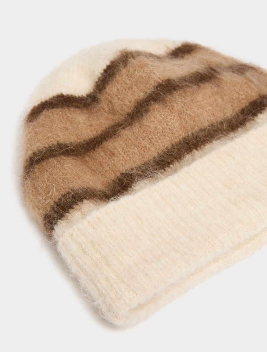 Mohair-blend beanie - CREAM - iBlues - 2