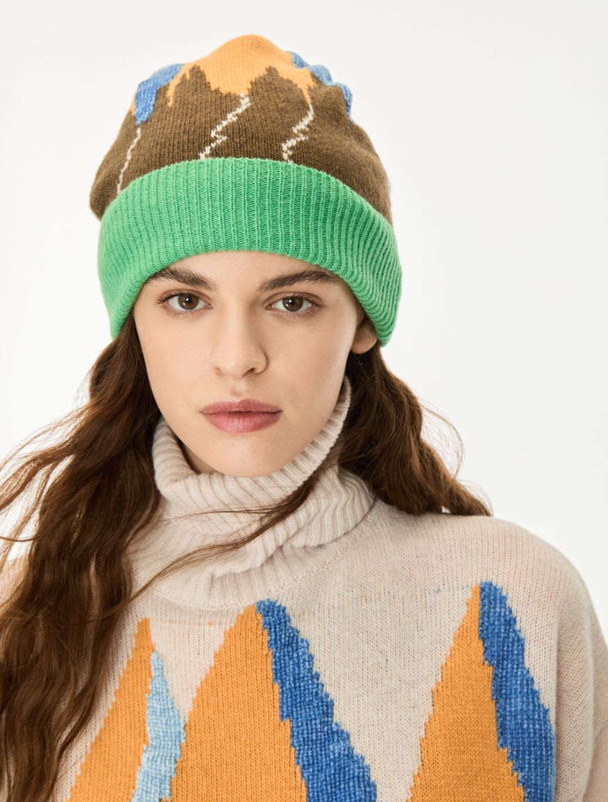 Merino wool-blend beanie - POWDER - iBlues - 3