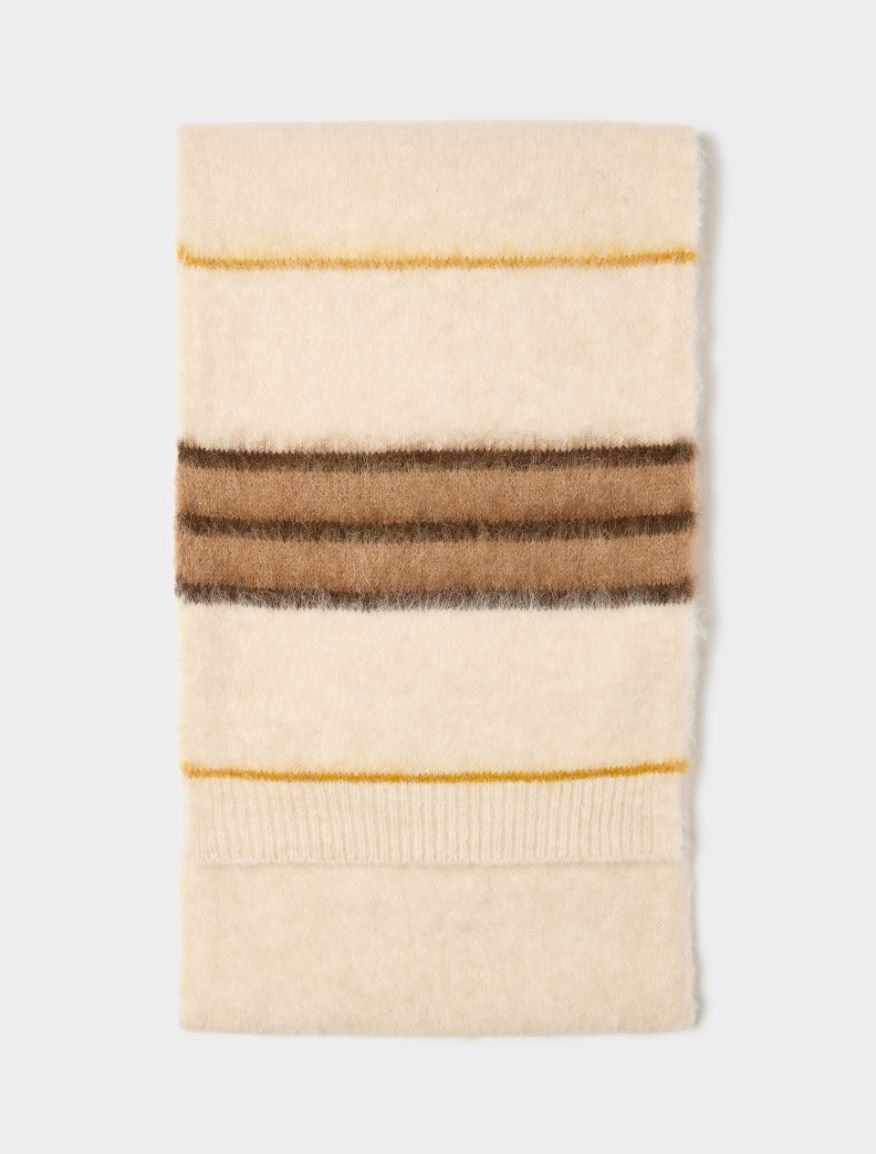 Mohair-blend scarf - CREAM - iBlues